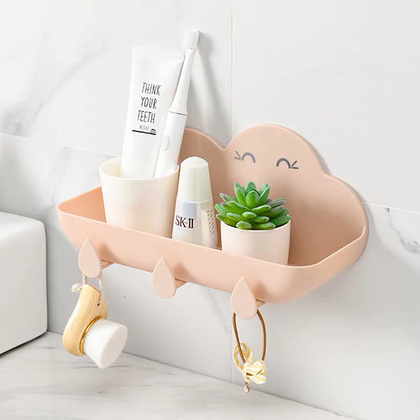 Cartoon Cloud Storage Shelf - White - Pink - 4 Colors - ApolloBox