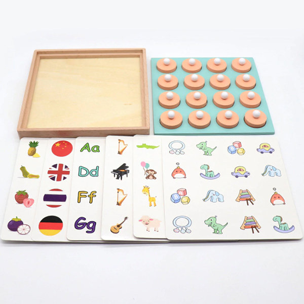 Wooden Flip Game Memory Game - Imagine That Toys