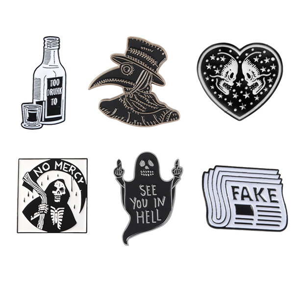 Punk Style Enamel Pins - ApolloBox