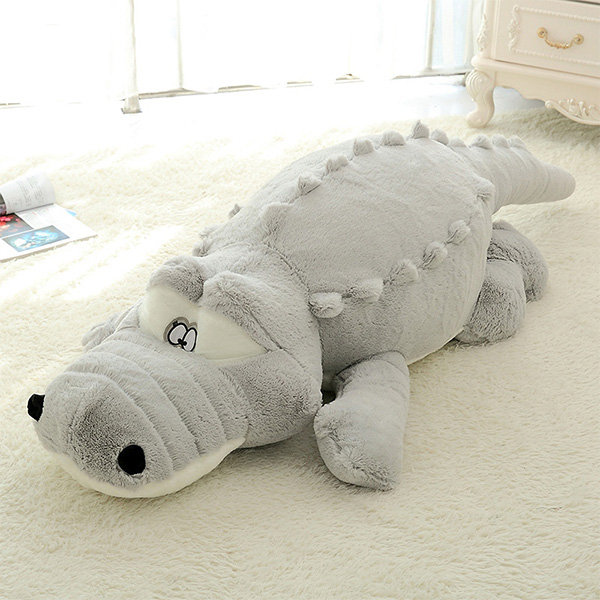 Green Crocodile Soft Hand Warm Plush Toy Stuffed Animal Cushion Sleeping Pillow 