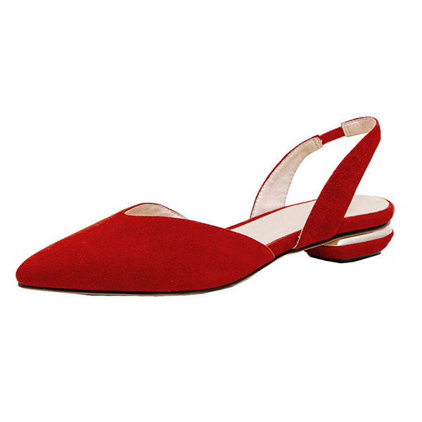 Slingback Flat Sandals - Black - Red - Green - 4 Sizes - ApolloBox