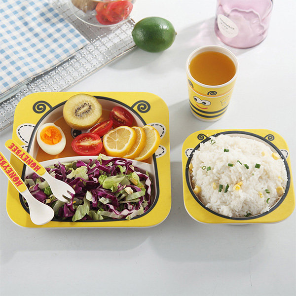 Japanese Style Bento Box - Bamboo Fiber - Yellow - White - 4 Colors from  Apollo Box