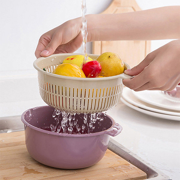 Double Drain Kitchen Basket - ApolloBox