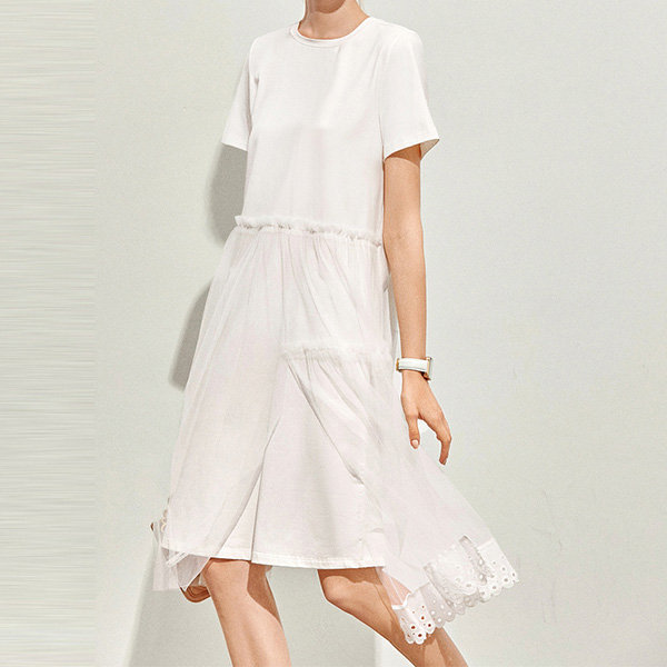 White Cotton Summer Dress - ApolloBox