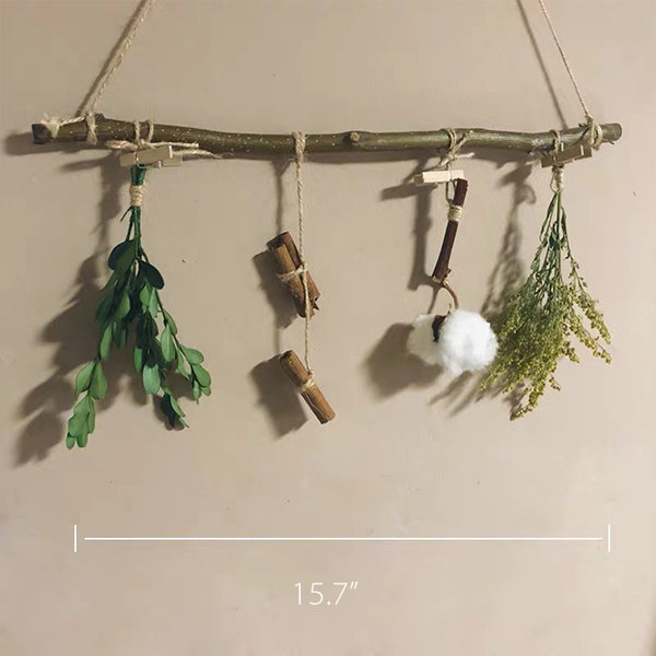 Herb Drying Rack Handmade Boho Macrame Hanger for Drying Herbs and