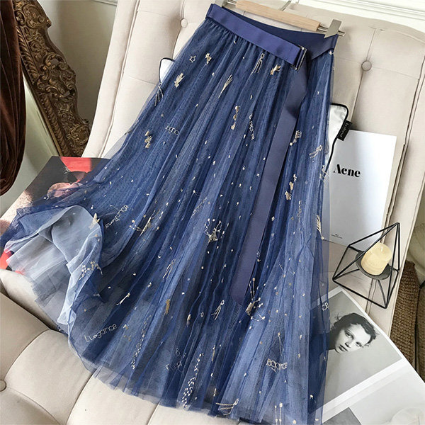 Unique Blue Skirt - ApolloBox