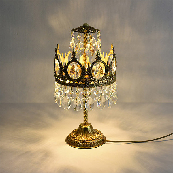 Retro Brass Crown Lamp from Apollo Box