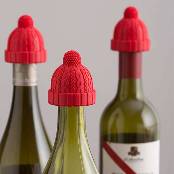 Silicone Winter Hat Wine Stopper from Apollo Box