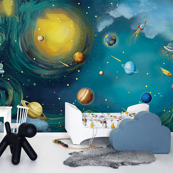 Cartoon Solar System Wallpaper - ApolloBox
