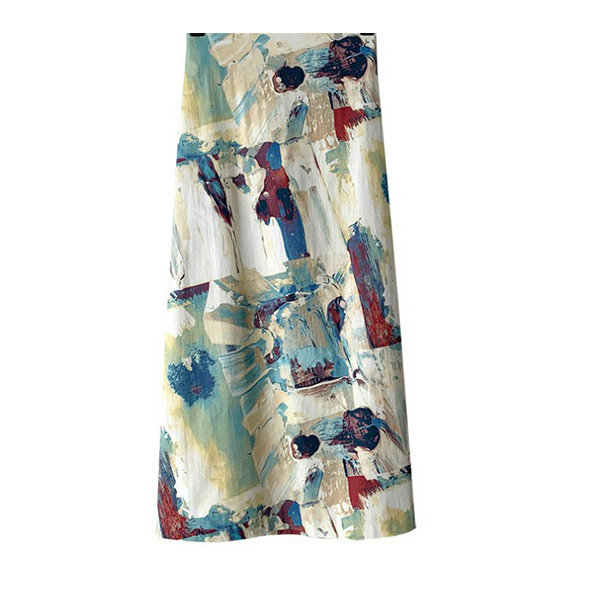 Retro Oil Painting Skirt - ApolloBox