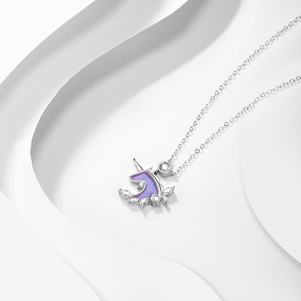 Unicorn Necklace with Zircondia® Crystals by Philip Jones Jewellery