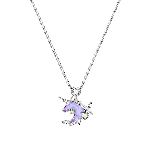 Buy YFNUnicorn Necklace 925 Sterling Silver Gold Two Tone Cubic Zirconia Unicorn  Pendant Jewellery Gifts for Women Girls Online at desertcartINDIA