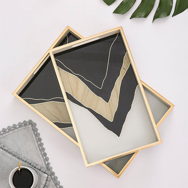 Contemporary Styled Wooden Tray