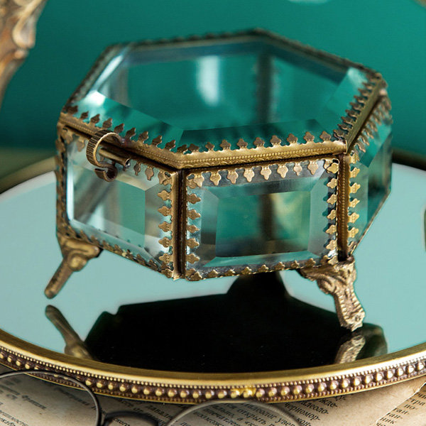 Vintage Jewelry Box - Metal - 2 Sizes Available from Apollo Box