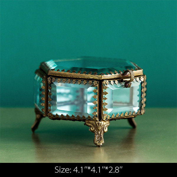 Vintage Jewelry Box - Metal - 2 Sizes Available from Apollo Box
