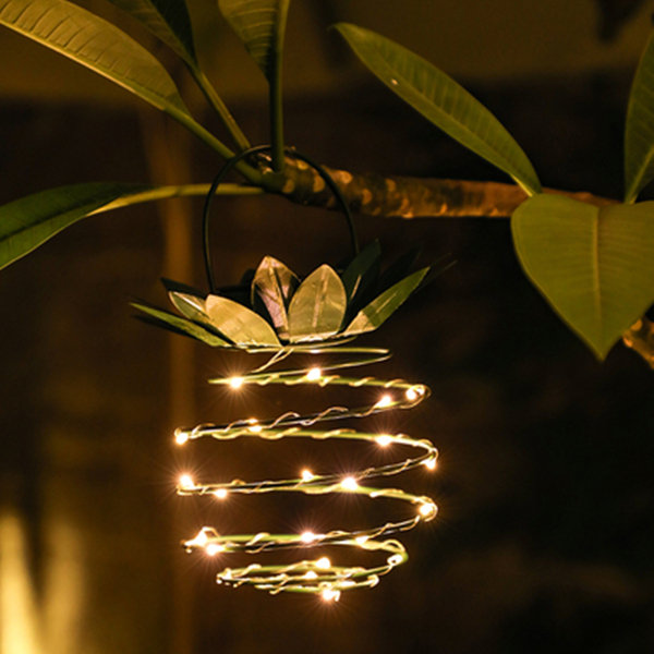 Solar Pineapple Garden Lamp - Iron - Copper - Waterproof