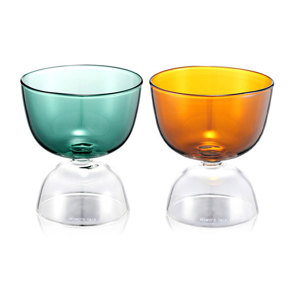 colored glass cups