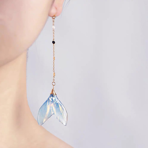 Blue Moonlight Mermaid Earrings