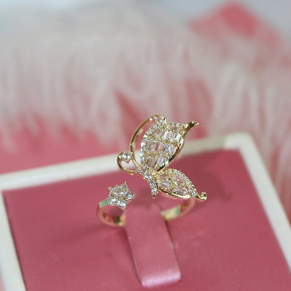 Buy Adoring Butterfly Gold Ring |GRT Jewellers