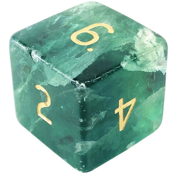 Green Fluorite Dice - ApolloBox