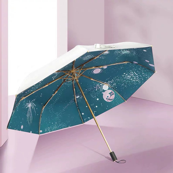 Accessories Umbrellas & Rain Accessories Purple Starry Sky Umbrella 