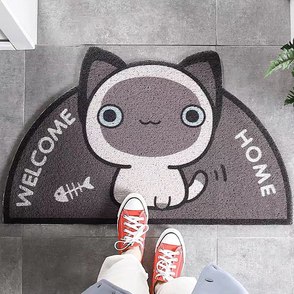 Kitty Doormat Outdoor Entrance,cat Cute Rug,welcome Mat,kawaii
