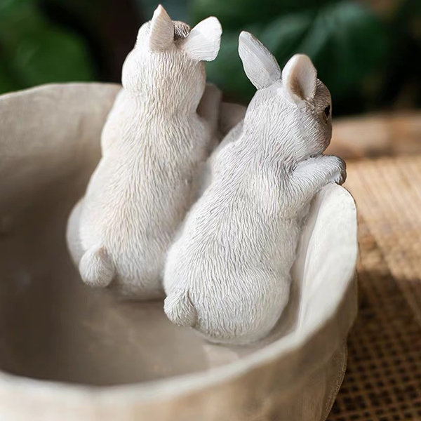 Sweet Bunny Planter - Resin - Cute Animals Design - ApolloBox