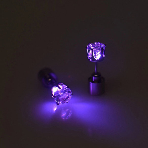 night ice crystal led earrings