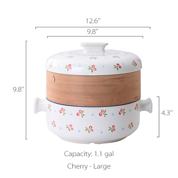 Ceramic Cherry or Strawberry-Covered Casserole Cookware - ApolloBox