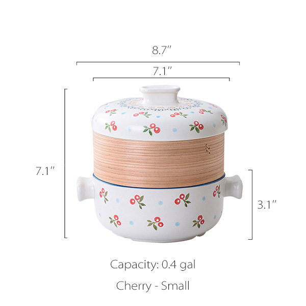 Ceramic Cherry or Strawberry-Covered Casserole Cookware - ApolloBox