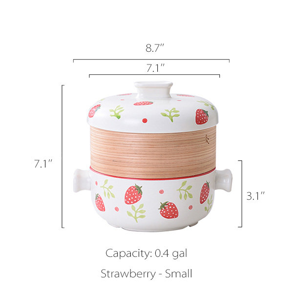 Ceramic Cherry or Strawberry-Covered Casserole Cookware - ApolloBox