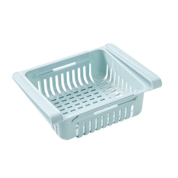 2pcs Clear Drawer Storage Box, White Pull-Out Storage Basket For