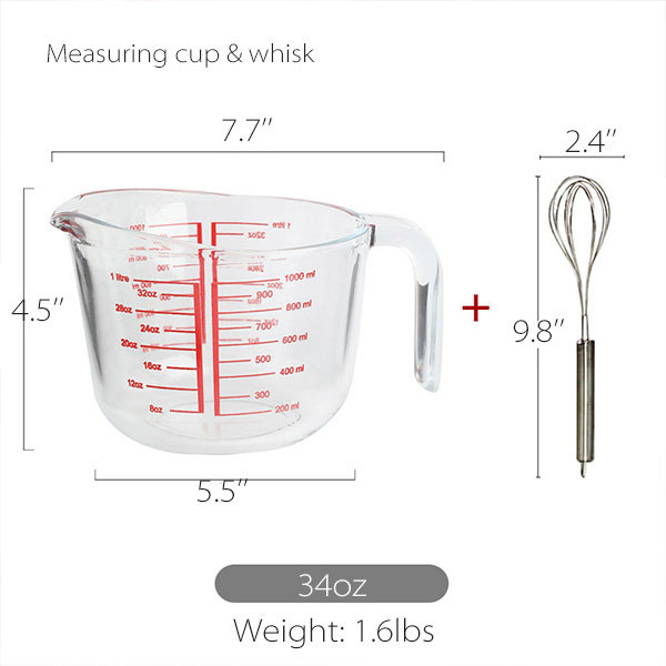 Heat-Resistant Glass Measuring Cup - ApolloBox