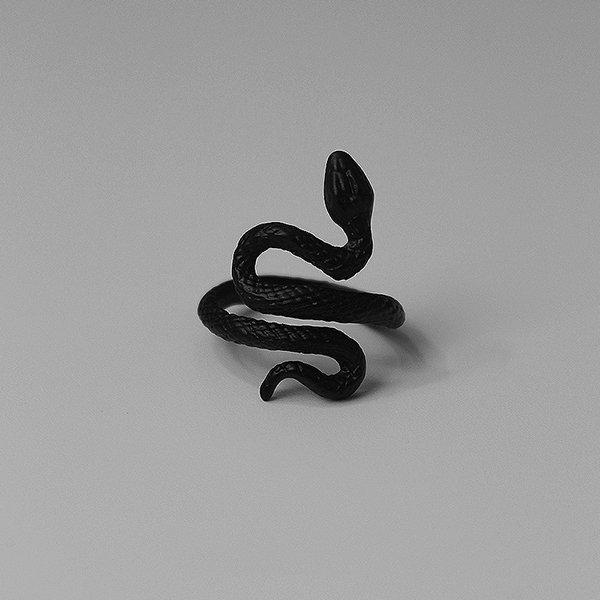 Brass Plating Matte Black Snake Ring | Handmade Jewelry – COPPERTIST.WU