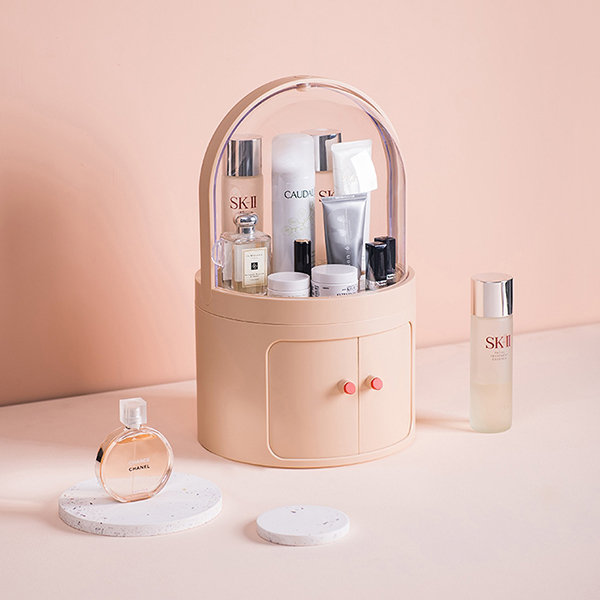 Makeup Storage Box with Mirror - ApolloBox