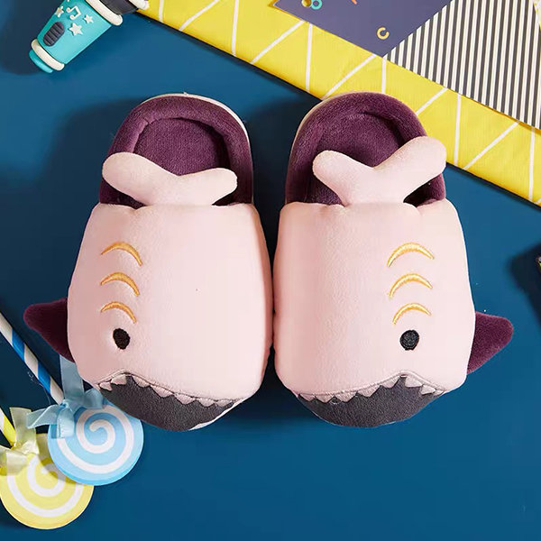 Cute Shark Plush Slippers