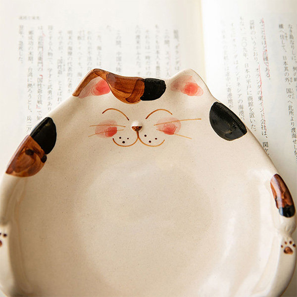 Hand Painted Cat Plate Apollobox