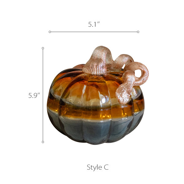 Glass Pumpkin Home Decor - ApolloBox