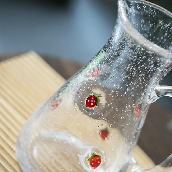 Strawberry Straw Glass Cup from Apollo Box