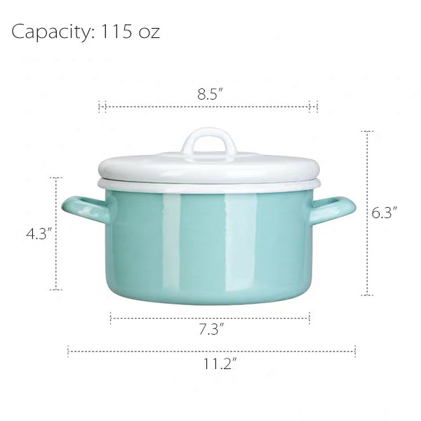 Green Enamel Pot - ApolloBox