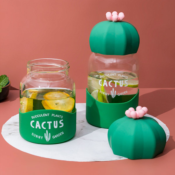 Cactus and Flamingo Kids Leak Proof Water Bottles with Push Button