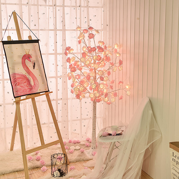 Light Pink Tree Lamp - USB Powered - Unique Home Decor - ApolloBox