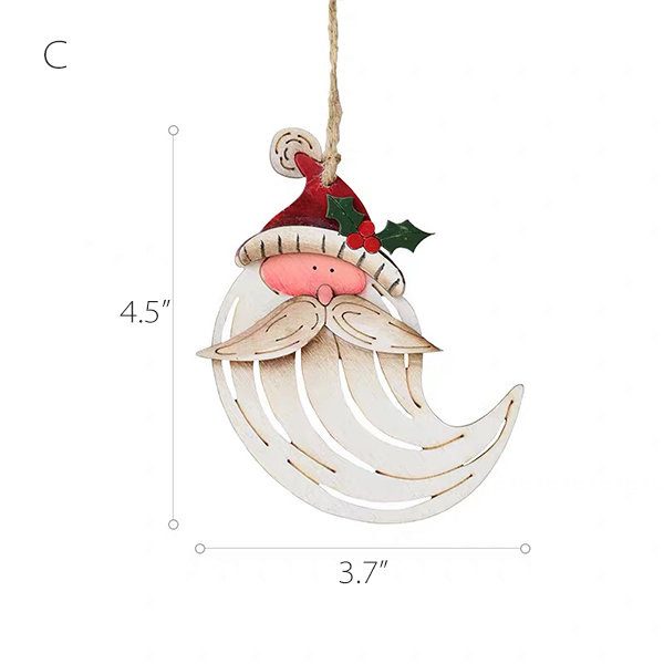 Wooden Santa Ornament from Apollo Box