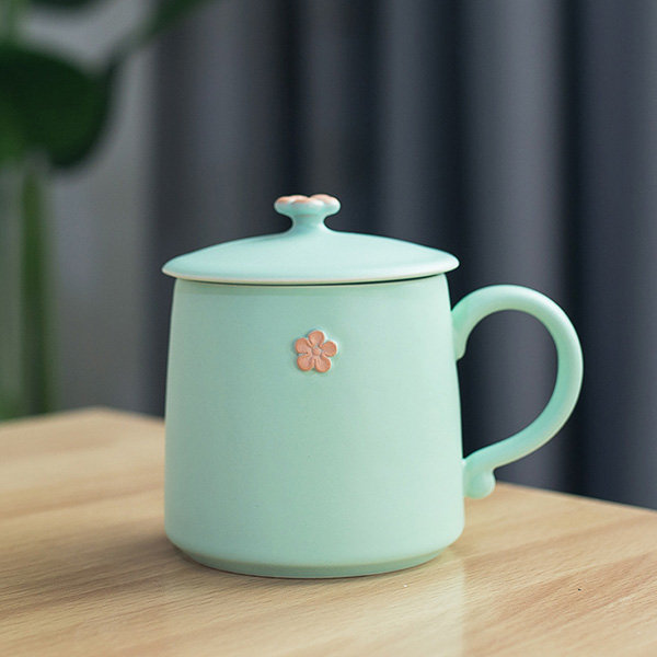 Cherry Featured Ceramic Pot with Handle - ApolloBox