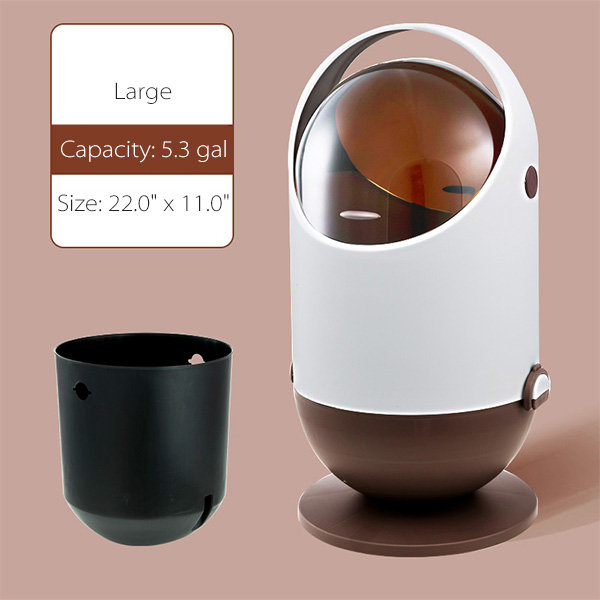 1pc Capsule Shaped Trash Can Made Of Pp Material With Random Color