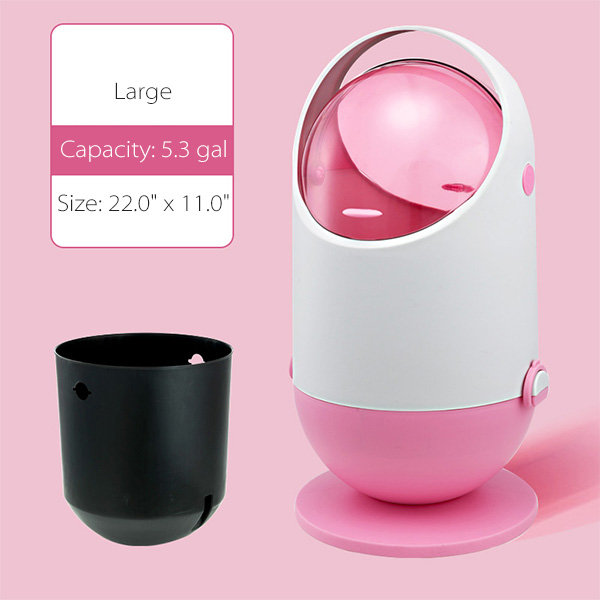 1pc Capsule Shaped Trash Can Made Of Pp Material With Random Color