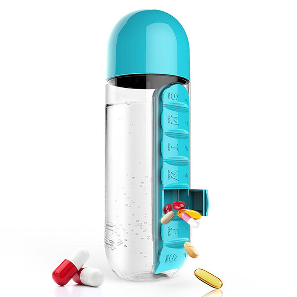 Promotional Idea for Healthcare - Pill Box Water Bottle