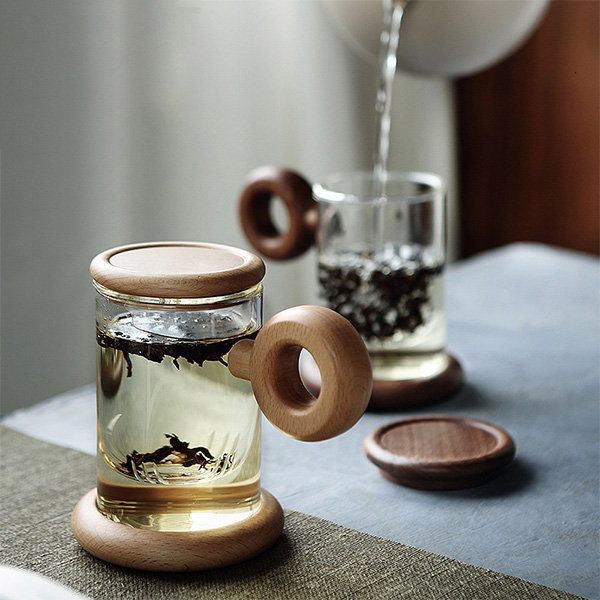 Vintage Tea Cup And Saucer Set - Ceramic - Gray - ApolloBox