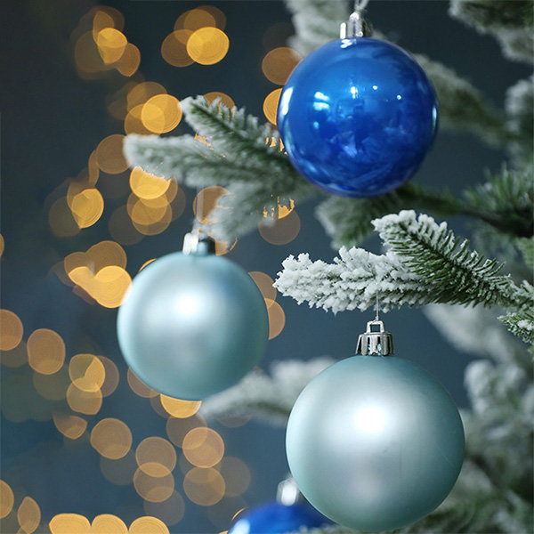 Light Blue Christmas Baubles