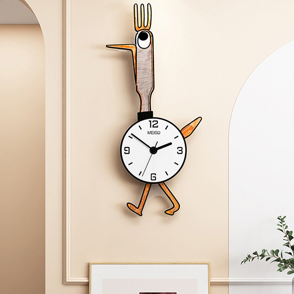 Cartoon Chicken-Inspired Wall Clock - Funny Style - Battery
